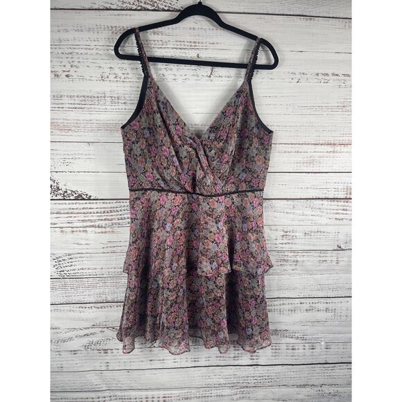 DB Studio Dresses & Skirts - DB Studio Dress Women's 16 Floral Sleeveless Tiered Chiffon Beaded Maxi Formal